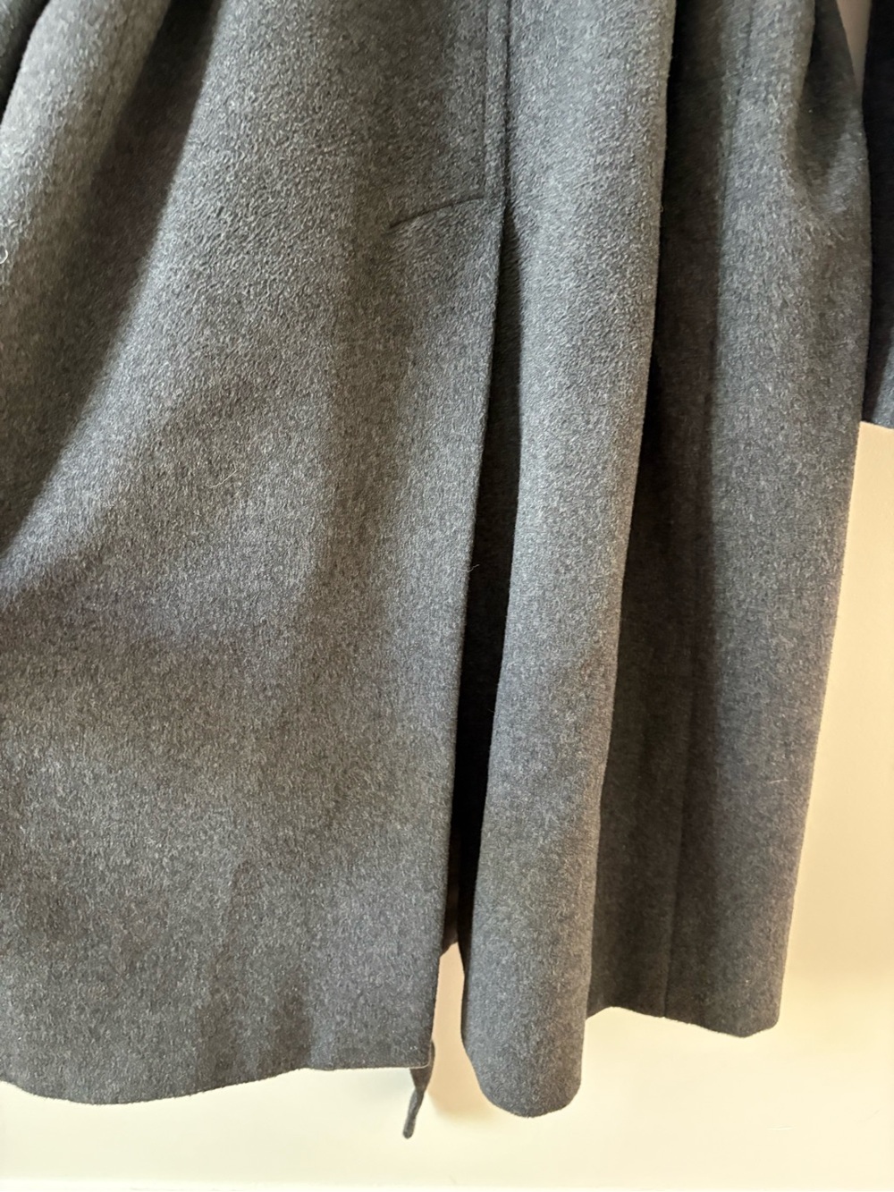 Vintage Wool Cashmere Oversized Coat Size 44 XL Italian Fabric Heavyweight Fall - Picture 13 of 16